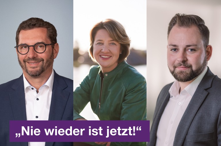 Fotokollage für Kampagne "Gemeinsam für Menschlichkeit und Vielfalt eintreten"